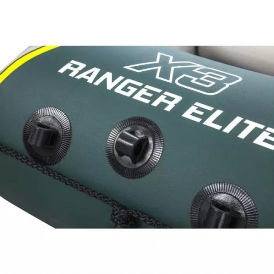 Pripučiama valtis kietu dugnu 4-vietė Bestway Ranger Elite X4 Raft, 320x148x47 cm, 65157