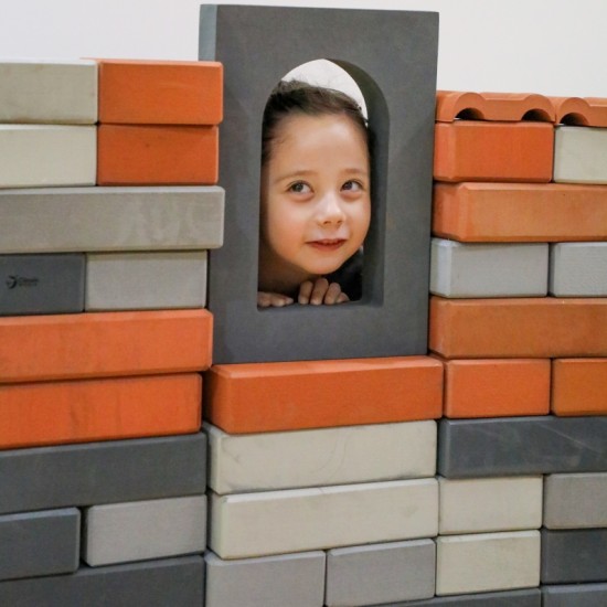 Putplasčio statybiniai blokeliai - surenkamas stogas CLASSIC WORLD EDU Mega Soft EVA