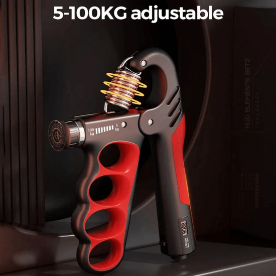 Reguliuojamas Plaštakos Treniruoklis THOMS Power Grip 5-100 kg. Su Skaitikliu
