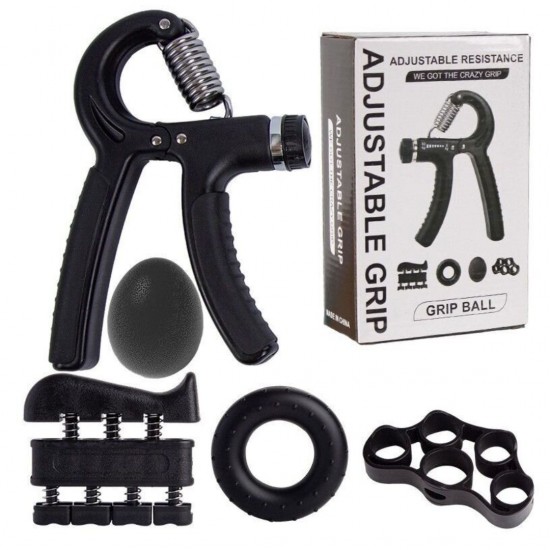 Riešo ir pirštų treniruoklio komplektas Tomaz Sport Grip 5IN1