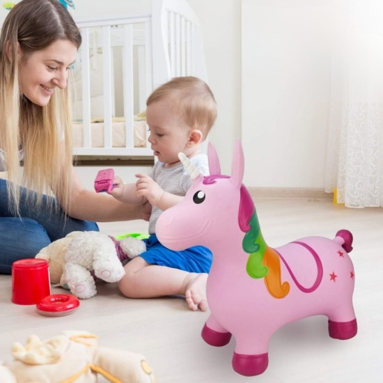 Rožinis Vienaragio Megztinis + Padas WOOPIE