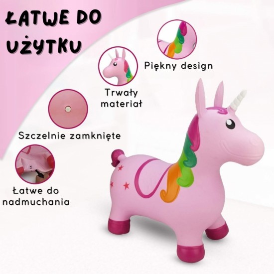 Rožinis Vienaragio Megztinis + Padas WOOPIE