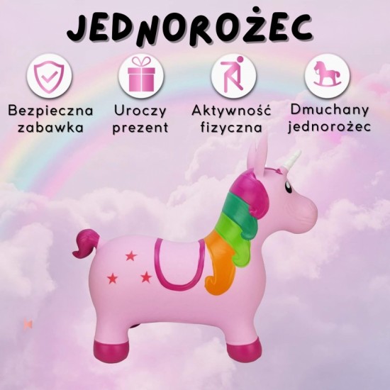 Rožinis Vienaragio Megztinis + Padas WOOPIE