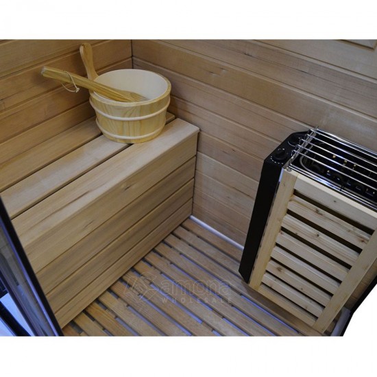 Sauna Su Hidromasažine Dušo Kabina AMO-1752W Kairė TRIO 180x110 cm.