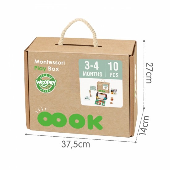 Sensorinė ir edukacinė dėžutė 6 viename FSC WOOPIE GREEN XXL Montessori