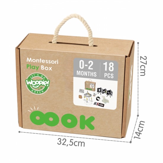 Sensorinė ir edukacinė dėžutė 7in1 FSC WOOPIE GREEN XXL Montessori