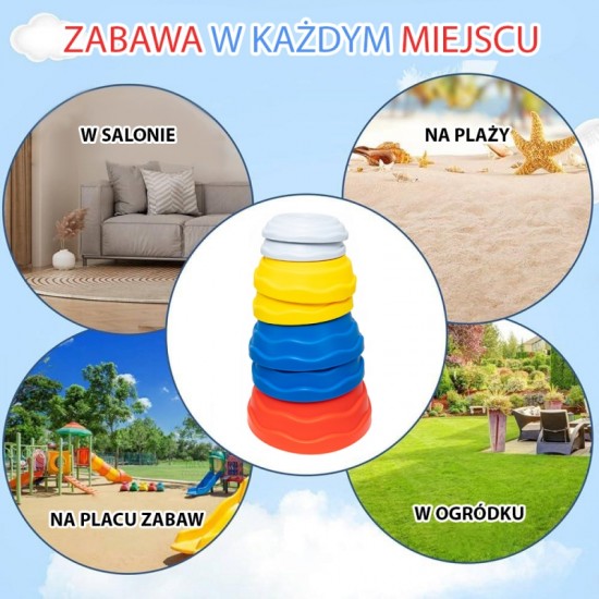 Sensorinės pusiausvyros akmenys, 5 vnt. WOOPIE