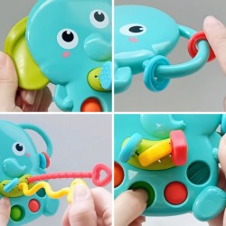 Sensorinis dramblio kramtukas 4 viename WOOPIE BABY Montessori
