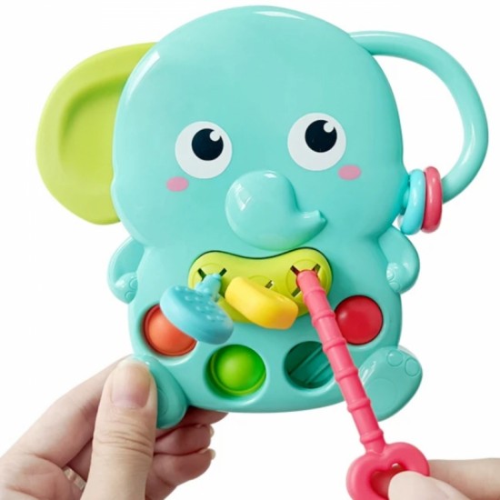 Sensorinis dramblio kramtukas 4 viename WOOPIE BABY Montessori