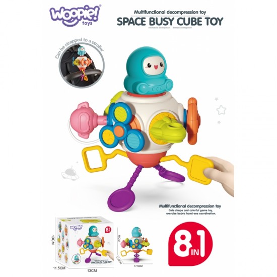 Sensorinis kubas 8 viename WOOPIE BABY Montessori