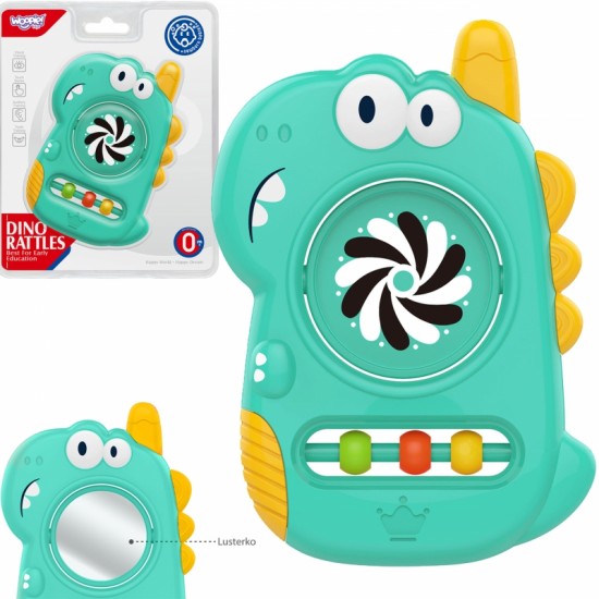 Sensorinis žaislas-kramtukas-veidrodėlis Dino WOOPIE BABY