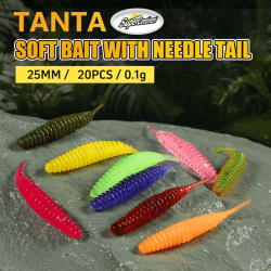 Silikoninis masalas AsaTsuri Tanta Bloody Red, ilgis 2,5 cm, 20vnt