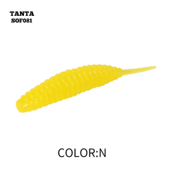 Silikoninis masalas AsaTsuri Tanta Hot Yellow, ilgis 2,5 cm,.20vnt