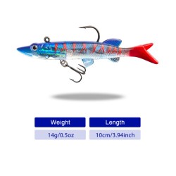 Silikoninis masalas su Jig galvute AsaTsuri T-Tail 3D BlueTiger 9 cm, 15g