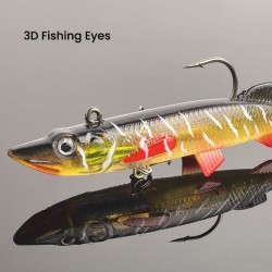 Silikoninis masalas su Jig galvute AsaTsuri T-Tail 3D Firetiger 9 cm, 15g