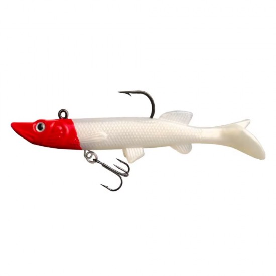 Silikoninis masalas su Jig galvute AsaTsuri T-Tail 3D RedHead 12 cm, 23g