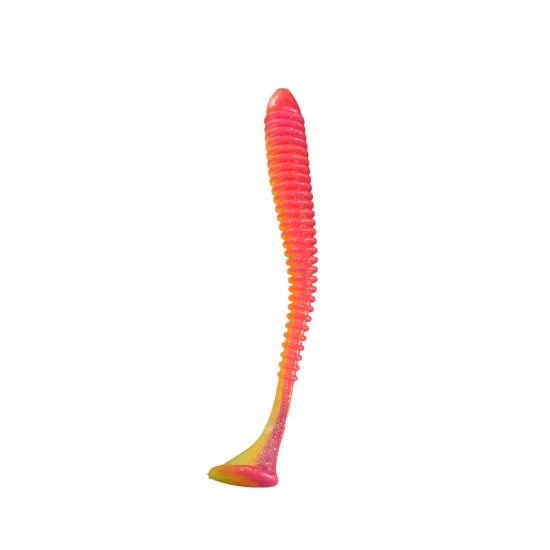 Silikoninis masalas Tricky Baits Vib Tail 7  Rožinė/Geltona