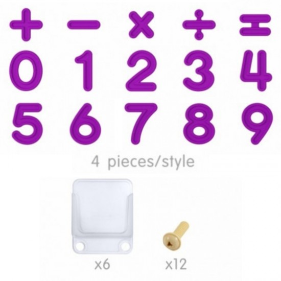 Skaičių ir simbolių rinkinys STEM sieninėms plokštėms mokytis skaičiavimo ir matematikos, 82 vnt. MASTERKIDZ
