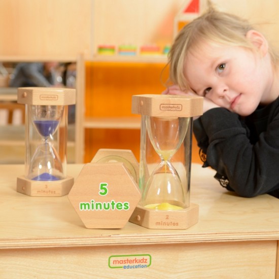 Smėlio laikrodžio rinkinys – Mokymasis apie laiką MASTERKIDZ