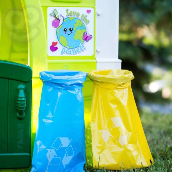 Sodo namelio tiektuvas su atliekų rūšiavimu, imitacinė saulės baterija FEBER Eco