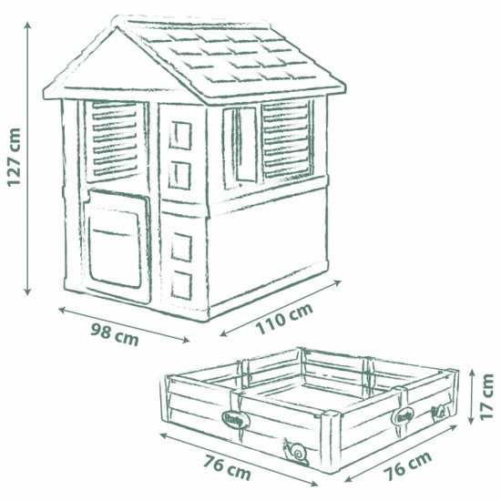 Sodo namelis su smėlio dėže Smoby Life