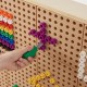 Spalvingi varžtai, 5 formos, STEM kūrybinei lentai, 512 detalių, mišrios spalvos MASTERKIDZ