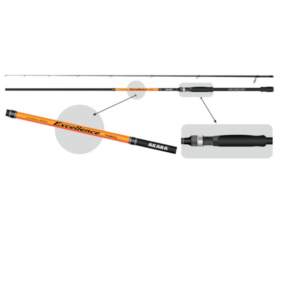 Spiningas Akara EXCELLENCE TX-20 2X ilgis 270cm, testas 6 - 28 g Spiningas Akara EXCELLENCE TX-20 2X ilgis 270cm, testas 6 - 28 g