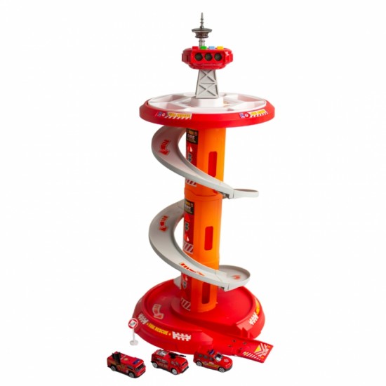 Spiralinių takelių garažas automobiliams, 3 vnt. WOOPIE