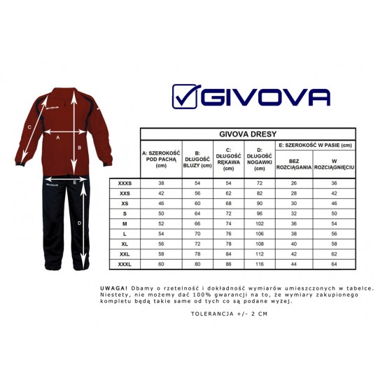 Sportinis kostiumas GIVOVA VISA G0849-1204