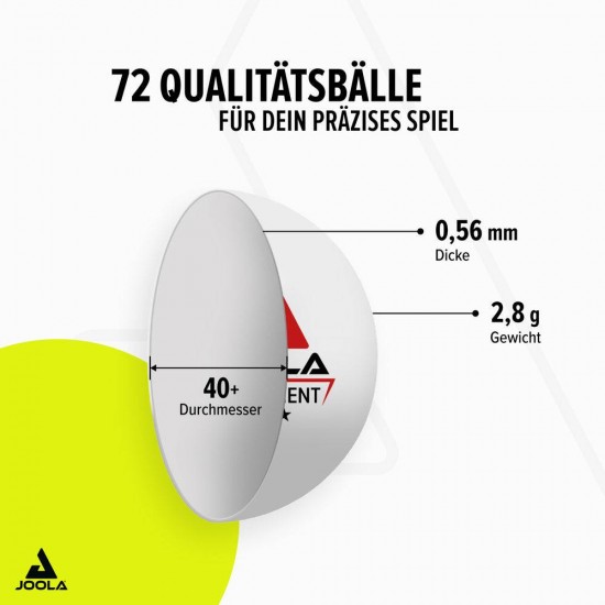 Stalo teniso kamuoliukai JOOLA Tournament*** 40+ WH, 24 vnt.