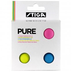 Stalo teniso kamuoliukai STIGA PURE color 4 vnt