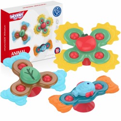 Suktukas Sensorinis Lavinamasis Žaislas 3 viename Spalvingas WOOPIE BABY