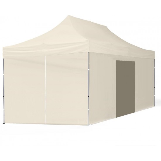 Sulankstoma pavėsinė Pop Up 3x4.5 m, su sienomis, Smėlio, X serijos, aliuminis