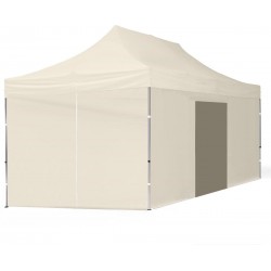 Sulankstoma pavėsinė Pop Up 3x4.5 m, su sienomis, Smėlio, X serijos, aliuminis