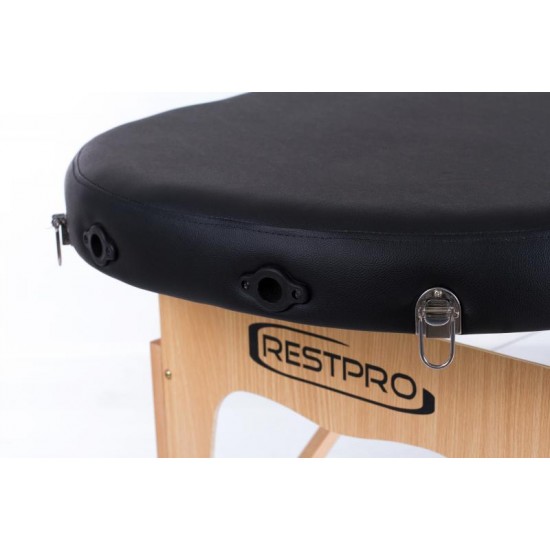 Sulankstomas masažo stalas Restpro Classic Oval 2 Black Sulankstomas masažo stalas Restpro Classic Oval 2 Black