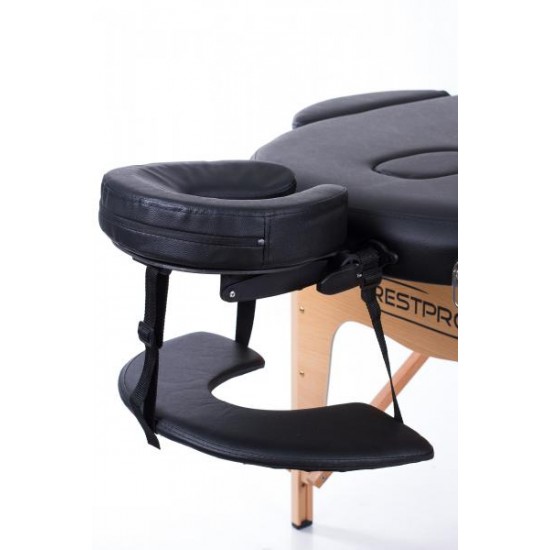 Sulankstomas masažo stalas Restpro Classic Oval 3 Black