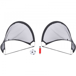 Sulankstomu futbolo vartų + priedų rinkinys 80x60x60cm Dunlop 100982