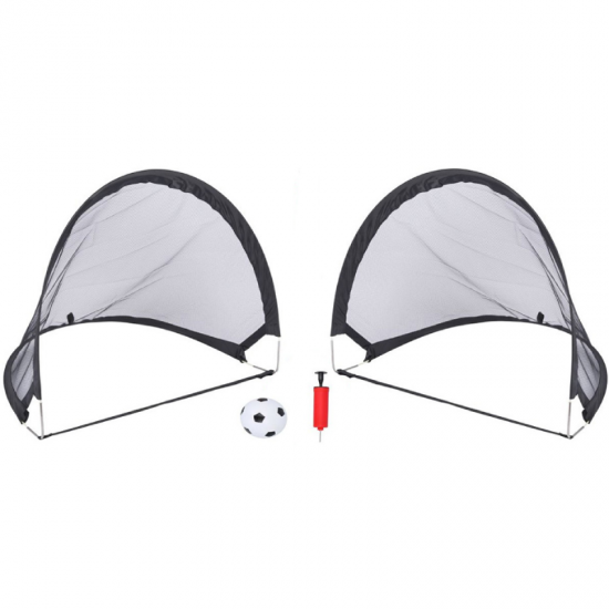 Sulankstomu futbolo vartų + priedų rinkinys 80x60x60cm Dunlop 100982