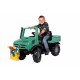 Sunkvežimio pedalais minamas automobilis Rolly Toys RollyUnimog Forst Mercedes-Benz gervė