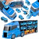 Sunkvežimio transporterio rinkinys 3in1 mėlyna policija WOOPIE