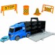 Sunkvežimio transporterio rinkinys 3in1 mėlyna policija WOOPIE