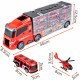 Sunkvežimio transporterio rinkinys 3in1 raudonas 11 vnt. WOOPIE