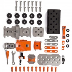 Sunkvežimis 3in1 Black+Decker įrankiai kranas 60 priedų SMOBY
