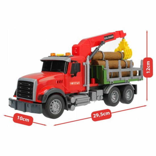 Sunkvežimis su judančiu medienos kranu, garsu, šviesomis 1:14 WOOPIE