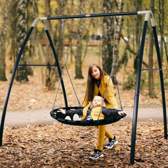 Sūpynės vaikams AXI su didele lizdo formos sėdyne