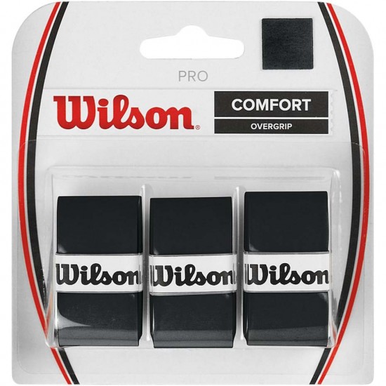 Teniso Apvijos Wilson Pro Comfort Overgrip Juodos Teniso Apvijos Wilson Pro Comfort Overgrip Juodos