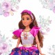 Tradicinė meksikietiška gėlių suknelė su lelija ir gėlėmis WOOPIE ROYAL „Women of the World Dolls“