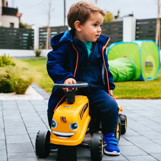 Traktorius oranžinis su priekaba nuo 1 metų amžiaus FALK JCB