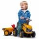 Traktorius oranžinis su priekaba nuo 1 metų amžiaus FALK JCB