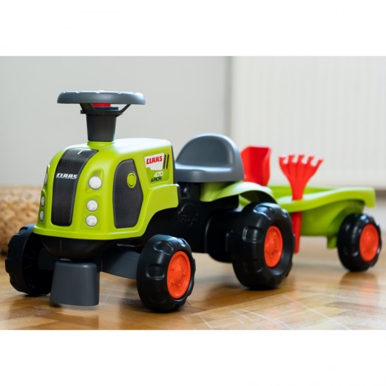 Traktorius Ride-on Green su priekaba + smėlio komplektu FALK Claas 470 Arion
